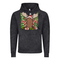 Vintage Black christmas reindeer Vintage Hoodie - MaliasSmallBusiness