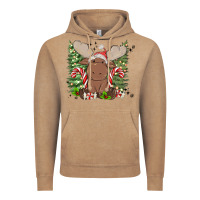 Vintage Coffee christmas reindeer Vintage Hoodie - MaliasSmallBusiness