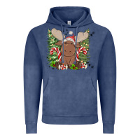 Vintage Denim christmas reindeer Vintage Hoodie - MaliasSmallBusiness