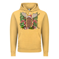 Vintage Mustard christmas reindeer Vintage Hoodie - MaliasSmallBusiness