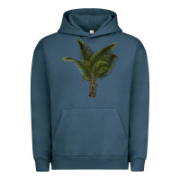 Pigment Midnight Navy palm tree Urban Hoodie - LillyAllenDesigns