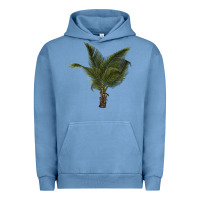 Pigment Pebble Blue palm tree Urban Hoodie - LillyAllenDesigns