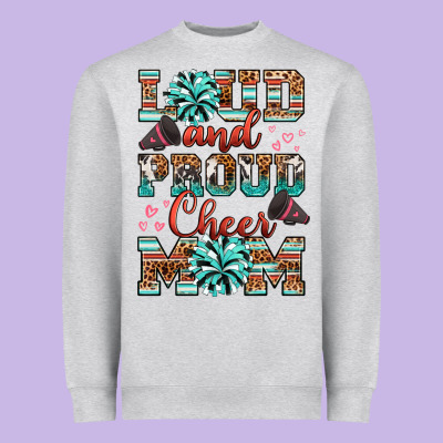 Heavyweight Sweatshirt loud and proud cheer mom