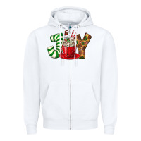White Joy Zipper Hoodie - BundleAndBundleShop