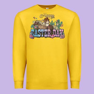 Happy Easter Day Rodeo Premium Sweatshirt Designed By Nancycooperartshop