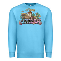 Ocean Blue Happy Easter Day Rodeo Premium Sweatshirt - NancyCooperArtShop