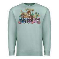 Seafoam Happy Easter Day Rodeo Premium Sweatshirt - NancyCooperArtShop