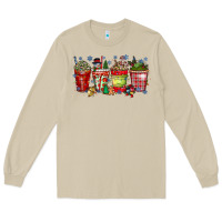 Mushroom christmas drink Long Sleeve Tee - CowhideDigitalArt