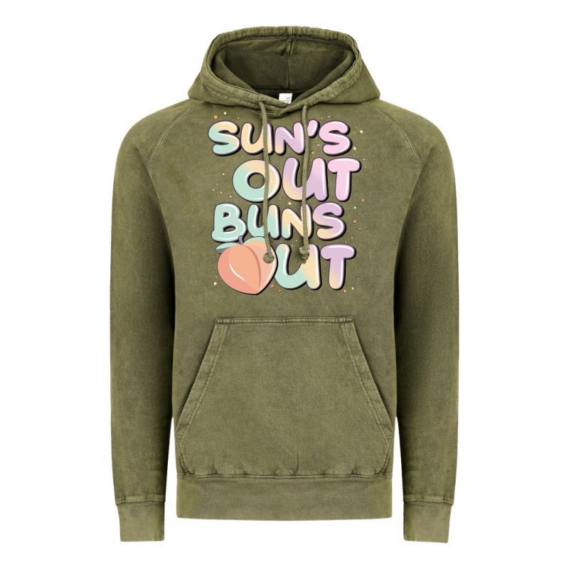 Sun's Out Buns Out Vintage Hoodie by JahusDesignShop | Teevron