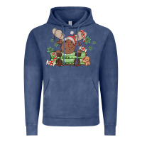 Vintage Denim christmas reindeer Vintage Hoodie - MaliasSmallBusiness