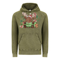 Vintage Olive christmas reindeer Vintage Hoodie - MaliasSmallBusiness