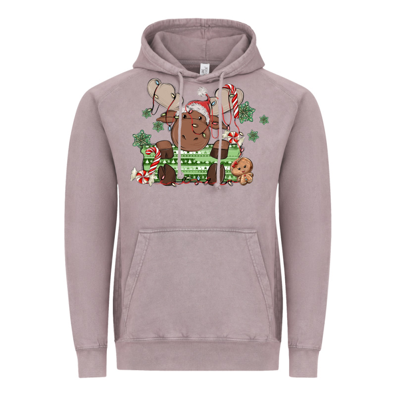 Christmas Reindeer Vintage Hoodie by MaliasSmallBusiness | Teevron