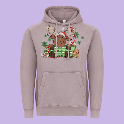 Vintage Hoodie christmas reindeer