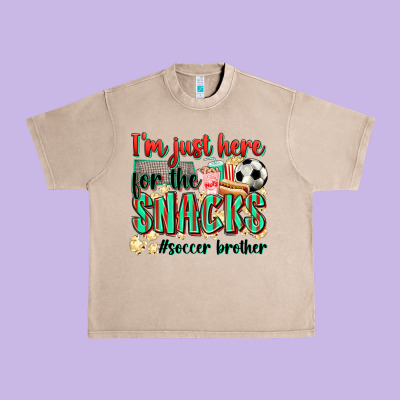 I'm Just Here For The Snacks #soccer  Brother Urban Heavy Tee Designed By Zillion Design Studio