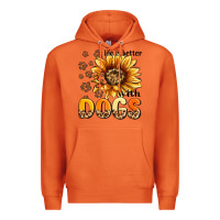 Carrot life is better with dogs sunflower Premium Hoodie - MaliasSmallBusiness
