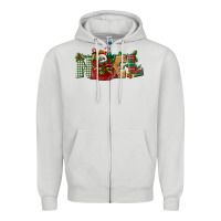 Dove Grey noel Zipper Hoodie - BundleAndBundleShop