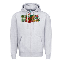 Heather Grey noel Zipper Hoodie - BundleAndBundleShop