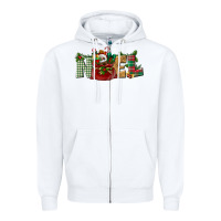 White noel Zipper Hoodie - BundleAndBundleShop
