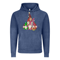 Vintage Denim christmas tree Vintage Hoodie - MaliasSmallBusiness