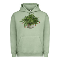 Pigment Oil Green Dwarf Pomegranate Tree Illustrations Urban Hoodie - LillyAllenDesigns