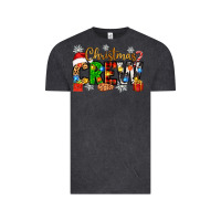 Vintage Black christmas crew Vintage Tee - Zillion Design Studio