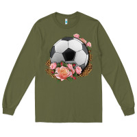 Army Green western soccer with roses Long Sleeve Tee - HRA Design Shop