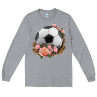 Heather Grey western soccer with roses Long Sleeve Tee - HRA Design Shop