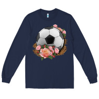 Navy western soccer with roses Long Sleeve Tee - HRA Design Shop