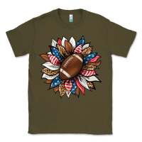 Army Green american football sunflower Classic Tee - HRA Design Shop
