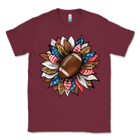 Burgundy american football sunflower Classic Tee - HRA Design Shop