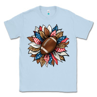 Dusty Blue american football sunflower Classic Tee - HRA Design Shop