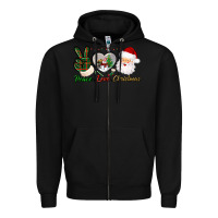 Black peace love christmas Zipper Hoodie - BundleAndBundleShop