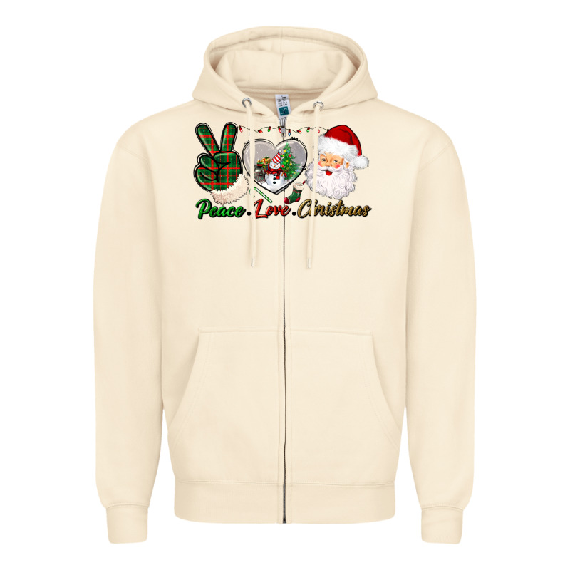 Peace Love Christmas Zipper Hoodie by BundleAndBundleShop | Teevron