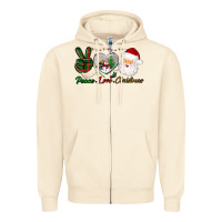 Sandshell peace love christmas Zipper Hoodie - BundleAndBundleShop