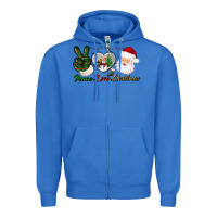 True Royal peace love christmas Zipper Hoodie - BundleAndBundleShop