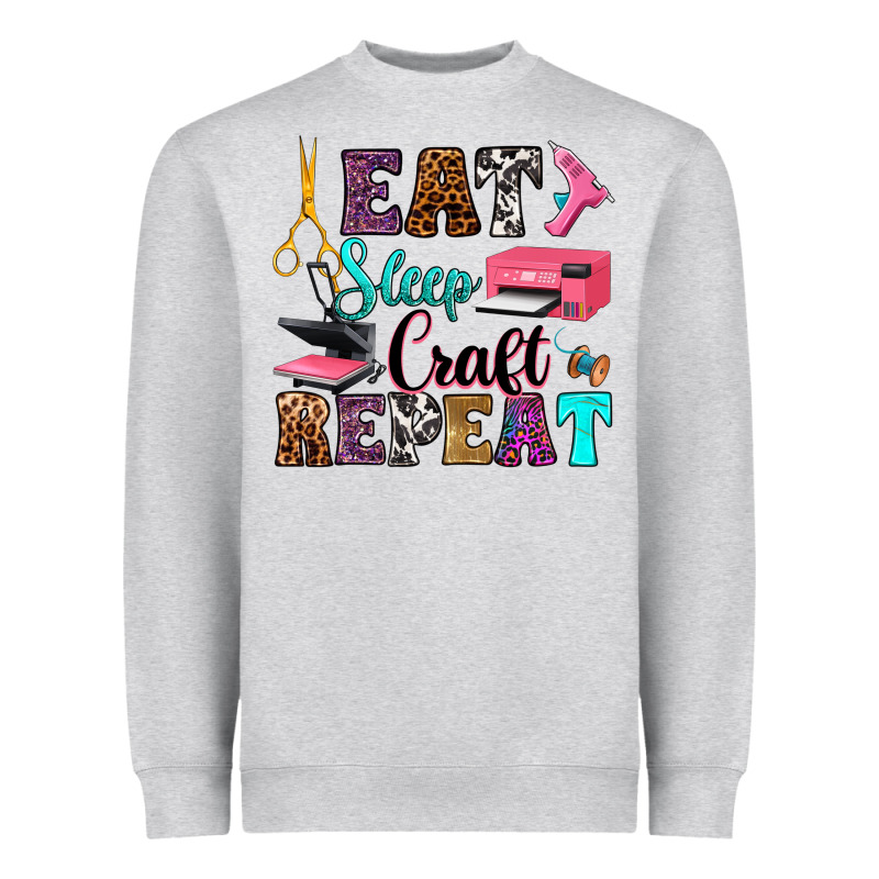 Eat Sleep Craft Repeat Heavyweight Sweatshirt by RanaPortraitStore | Teevron