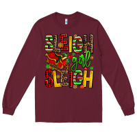 Burgundy sleigh girl sleigh Long Sleeve Tee - AdoDesignShop