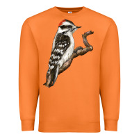 Carrot Downy Woodpecker Premium Sweatshirt - LillyAllenDesigns