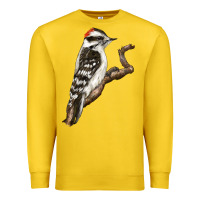 Lemon Downy Woodpecker Premium Sweatshirt - LillyAllenDesigns