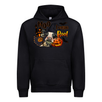 Black Moo I Mean Boo Holstein Cow Urban Hoodie - LillyAllenDesigns