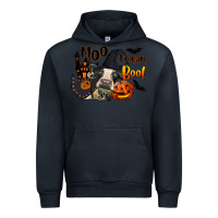 Navy Moo I Mean Boo Holstein Cow Urban Hoodie - LillyAllenDesigns