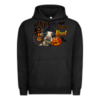 Pigment Black Moo I Mean Boo Holstein Cow Urban Hoodie - LillyAllenDesigns