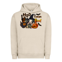 Pigment French Oak Moo I Mean Boo Holstein Cow Urban Hoodie - LillyAllenDesigns