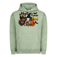 Moo I Mean Boo Holstein Cow Urban Hoodie | Teevron