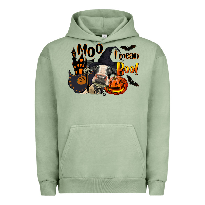 Moo I Mean Boo Holstein Cow Urban Hoodie by LillyAllenDesigns | Teevron