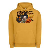 Pigment Peanut Butter Moo I Mean Boo Holstein Cow Urban Hoodie - LillyAllenDesigns