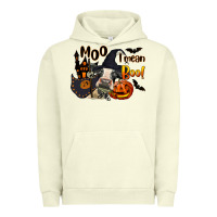 Pigment Pistachio Moo I Mean Boo Holstein Cow Urban Hoodie - LillyAllenDesigns