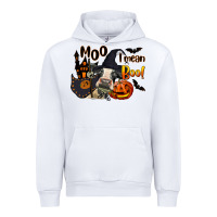 White Moo I Mean Boo Holstein Cow Urban Hoodie - LillyAllenDesigns