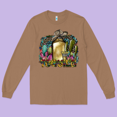 Tequila Long Sleeve Tee Designed By Sublimationcraftshop