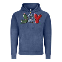 Vintage Denim joy christmas lights Vintage Hoodie - MaliasSmallBusiness